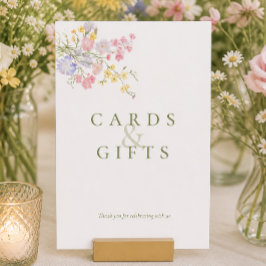 Hochzeitskarten Geschenke Wildblumen Tischschilder