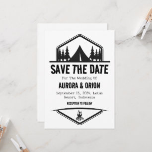 Hochzeitskarten im Camping-Stil "Save the Date" Einladung