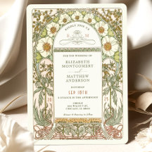 Hochzeitskarten im Jugendstil von Mucha