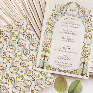 Hochzeitskarten im viktorianischen königlichen Sti Einladung