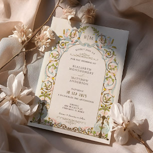 Hochzeitskarten im viktorianischen königlichen Sti Einladung