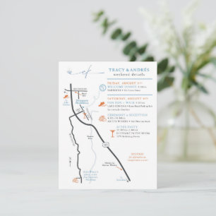 Hochzeitskarten-Layout individuell für Andres Begleitkarte