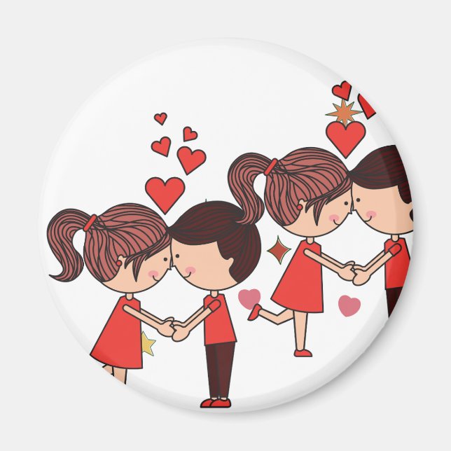 Hochzeitskarten Magnet (Vorne)