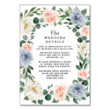 Hochzeitskarten mit dunklem Blütenpfirsichpfirsich