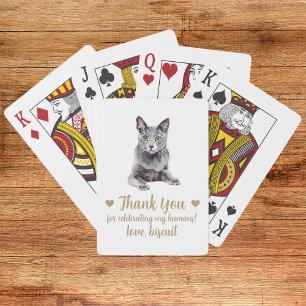 Hochzeitskarten mit Katze als Dankeschön Spielkarten