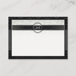 Hochzeitskarten - Schwarz/Weiß-Deko Platzkarte