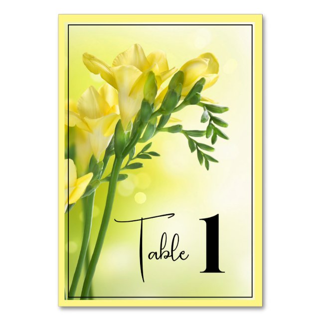 Hochzeitskarten Tischnummer (Vorderseite)