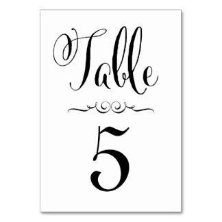 Hochzeitskarten Tischnummer Typografie Personalisi