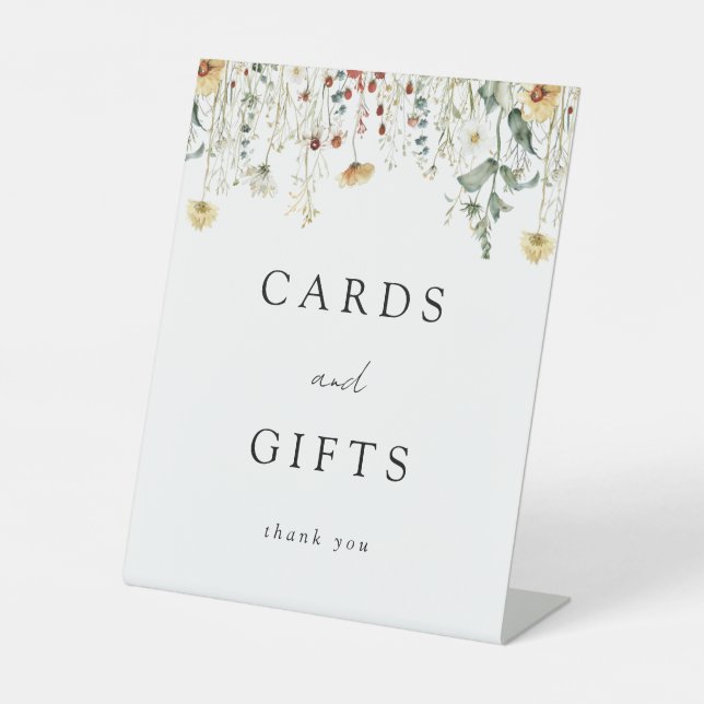 Hochzeitskarten und Geschenke für die Summer Wildb Sockelschild (Vorderseite)