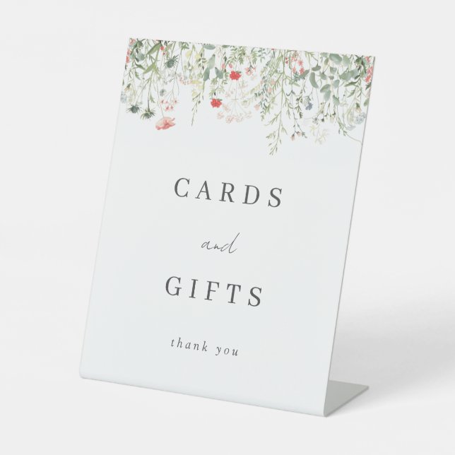 Hochzeitskarten und Geschenke für Wasserfarben Wil Sockelschild (Vorderseite)