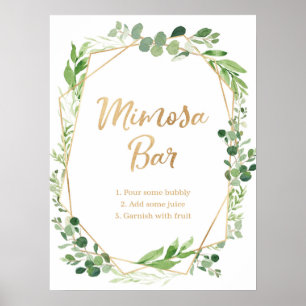 Hochzeitskarten und -geschenke mit Grünparty-Schil Poster