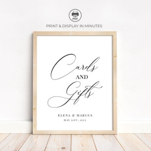 Hochzeitskarten und Geschenke Signieren Modernes E Poster