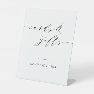 Hochzeitskarten und Geschenkgutscheine für Tischde Sockelschild