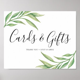 Hochzeitskarten und Geschenkzeichen Botanische B Poster