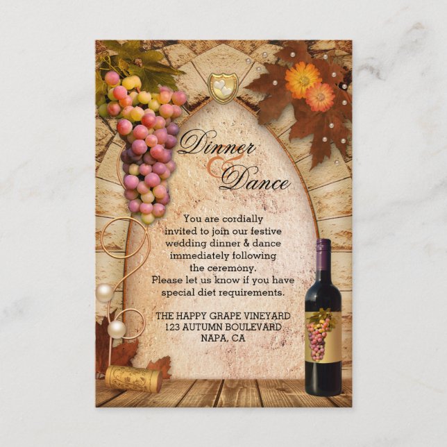 Hochzeitskarten und Unterkünfte Beilage Karte (Vorderseite)