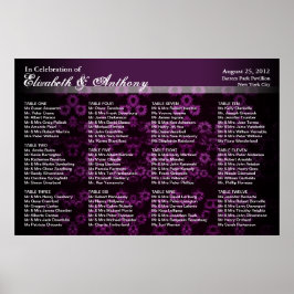 Hochzeitskartentabelle Poster Lila Vintag