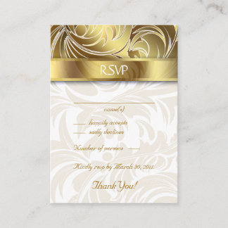 Hochzeitskartentafeln - Bläserleaf Gold Begleitkarte
