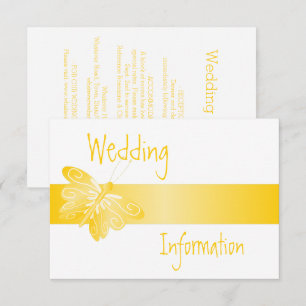 Hochzeitskartentasche Gelber Schmetterling Begleitkarte