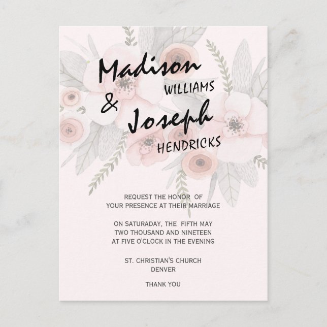 Hochzeitskartons Postkarte (Vorderseite)
