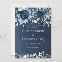 Hochzeitskaskadierung von Navy Blue Peonies