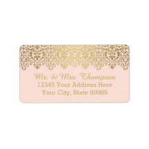 Hochzeitskassette Vintag Golden Lace Elegant
