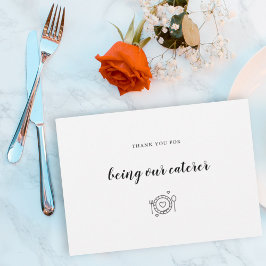 Hochzeitskaterer-Vendor Food Dankeskarte
