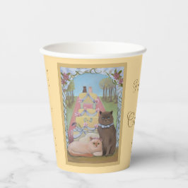 Hochzeitskatzen - das Personalisierte faule Paar Pappbecher