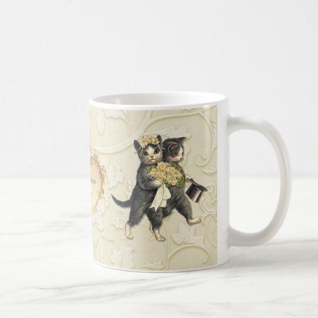 Hochzeitskatzen Kaffeetasse (Rechts)