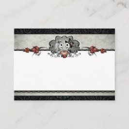 Hochzeitskelette Schwarz-Grau-BLANK-Platzkarten Platzkarte