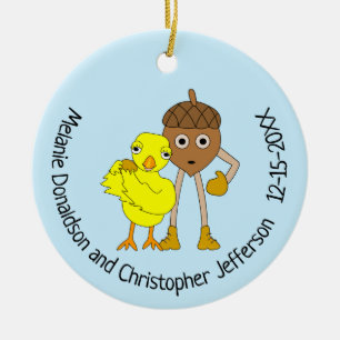 Hochzeitskick und Nut Keramik Ornament