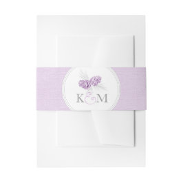 Hochzeitskiefer Leinwand lila Bauchband Einladungsbanderole