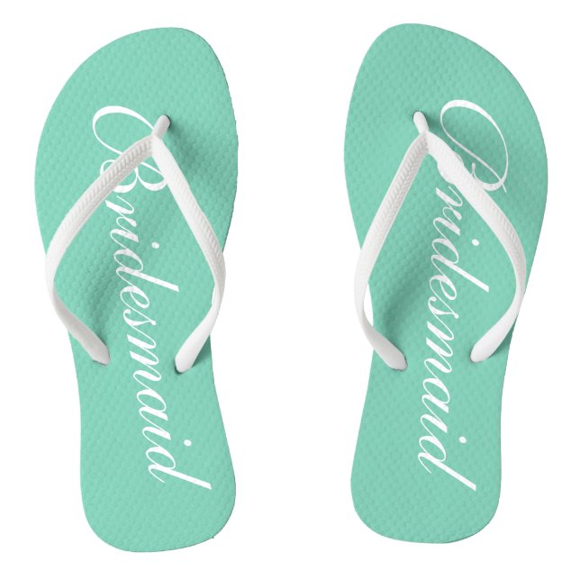 Hochzeitskippen-Flops mit elegantem Minzgrün Flip Flops (Fußbett)