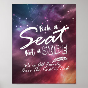 Hochzeitskitzel einen Platz, kein Nebenstraßennebe Poster