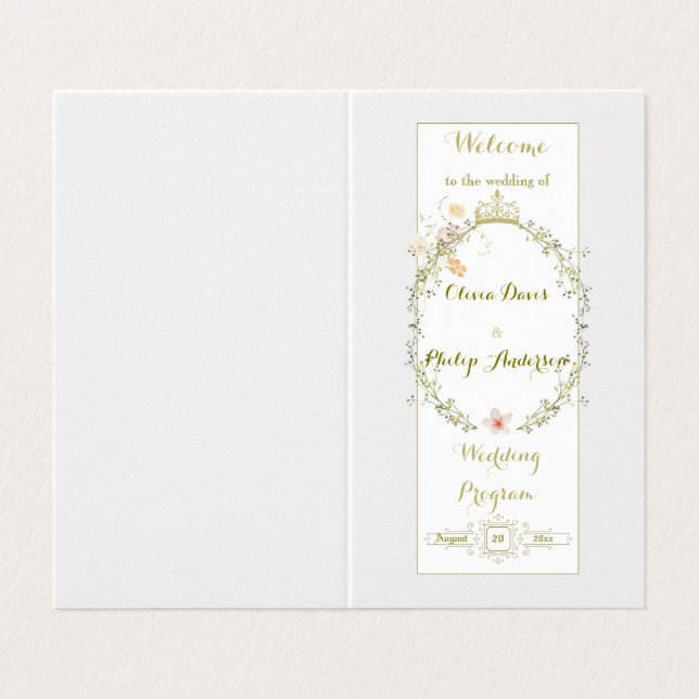 Hochzeitsklassiker Vintager Blumenzauber (Außenseite Aufgefaltet)