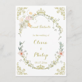 Hochzeitsklassiker Vintager Blumenzauber Begleitkarte