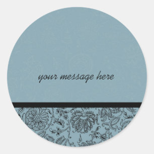 Hochzeitskleber für die blaue Blume Runder Aufkleber