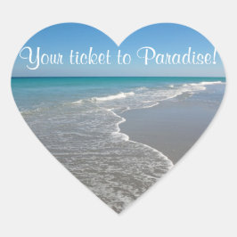 Hochzeitskleber für Siegel - Ozean II Herz-Aufkleber