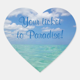 Hochzeitskleber für Siegel - Ozean III Herz-Aufkleber