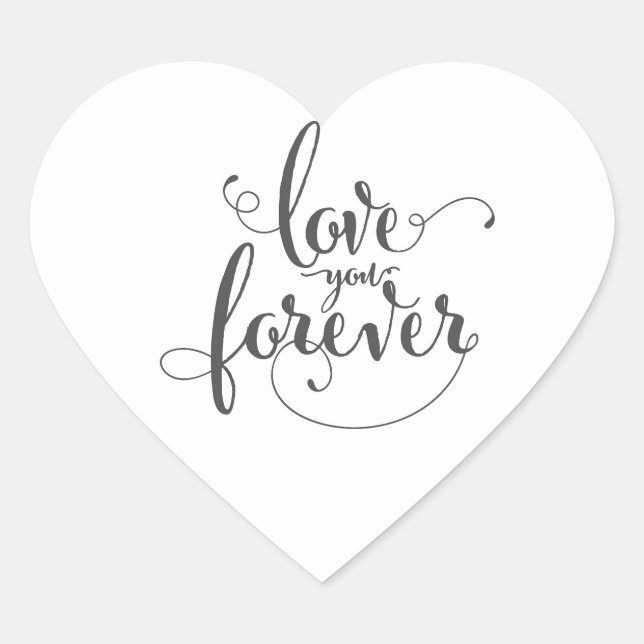 Hochzeitskleber Herz-Aufkleber (Vorderseite)