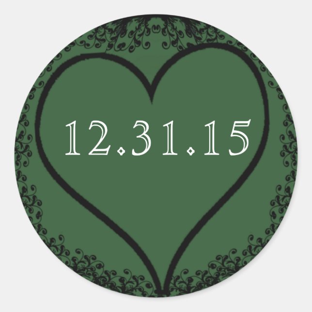 Hochzeitskleber Runder Aufkleber (Vorderseite)