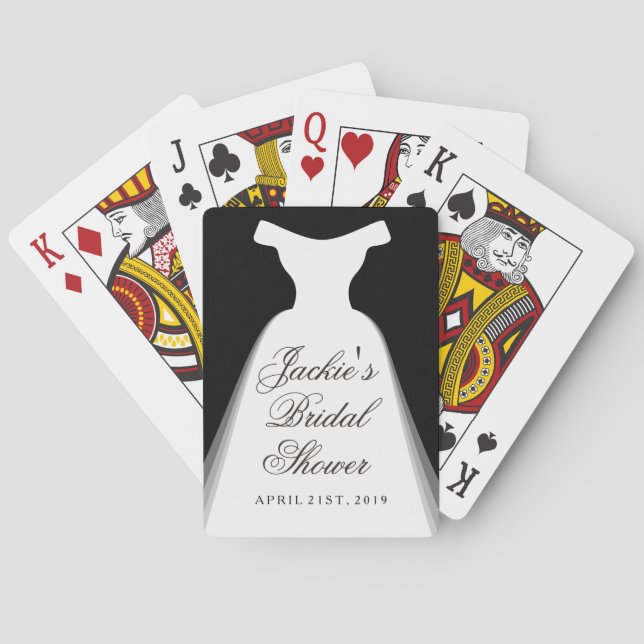 Hochzeitskleid-Brautparty Spielkarten (Rückseite)