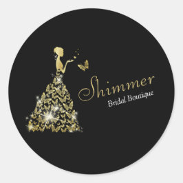 Hochzeitskleid Bridal Boutique Business Runder Aufkleber