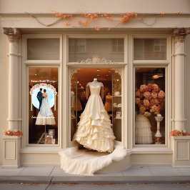 Hochzeitskleid Bridal Boutique Shop anpassen Fensteraufkleber