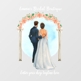 Hochzeitskleid Bridal Boutique Shop anpassen Fensteraufkleber