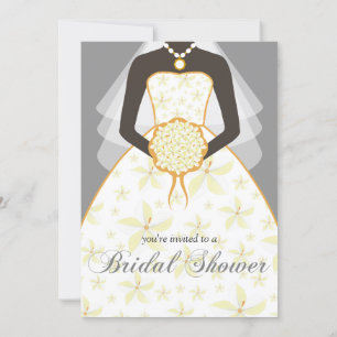 Hochzeitskleid Custom Brautparty lädt Grau ein Einladung