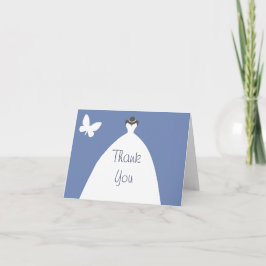 Hochzeitskleid Danke mit weißer Schmetterling