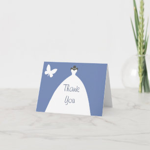 Hochzeitskleid Danke mit weißer Schmetterling