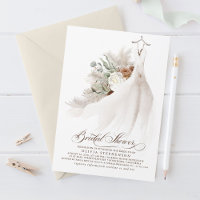 Hochzeitskleid florale Pampas Grass Brautparty in