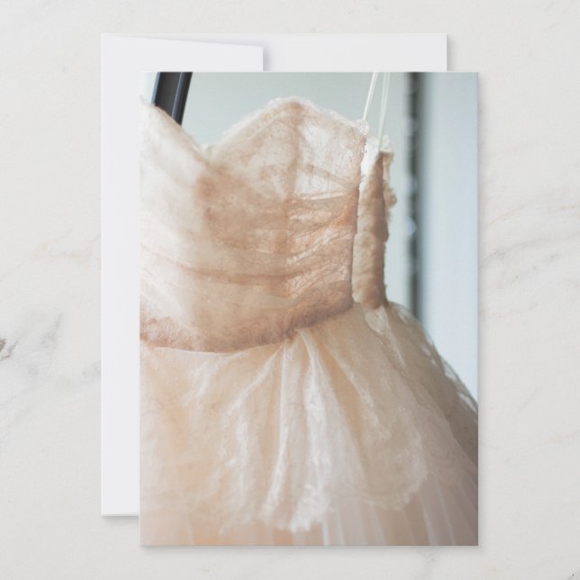 Hochzeitskleid für Brautparty oder Dankeschön-Kart Dankeskarte (Vorderseite)