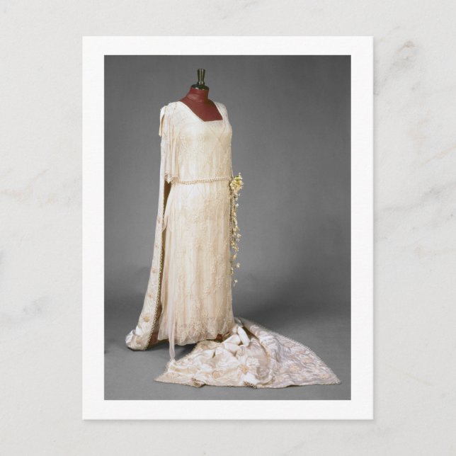 Hochzeitskleid getragen von Mary, Kronprinzessin, Postkarte (Vorderseite)